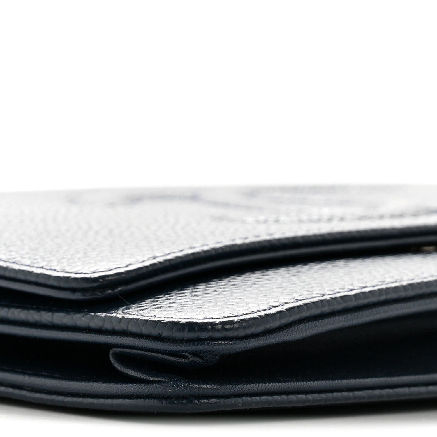 Chanel Caviar Timeless CC Wallet on Chain WOC Navy Blue