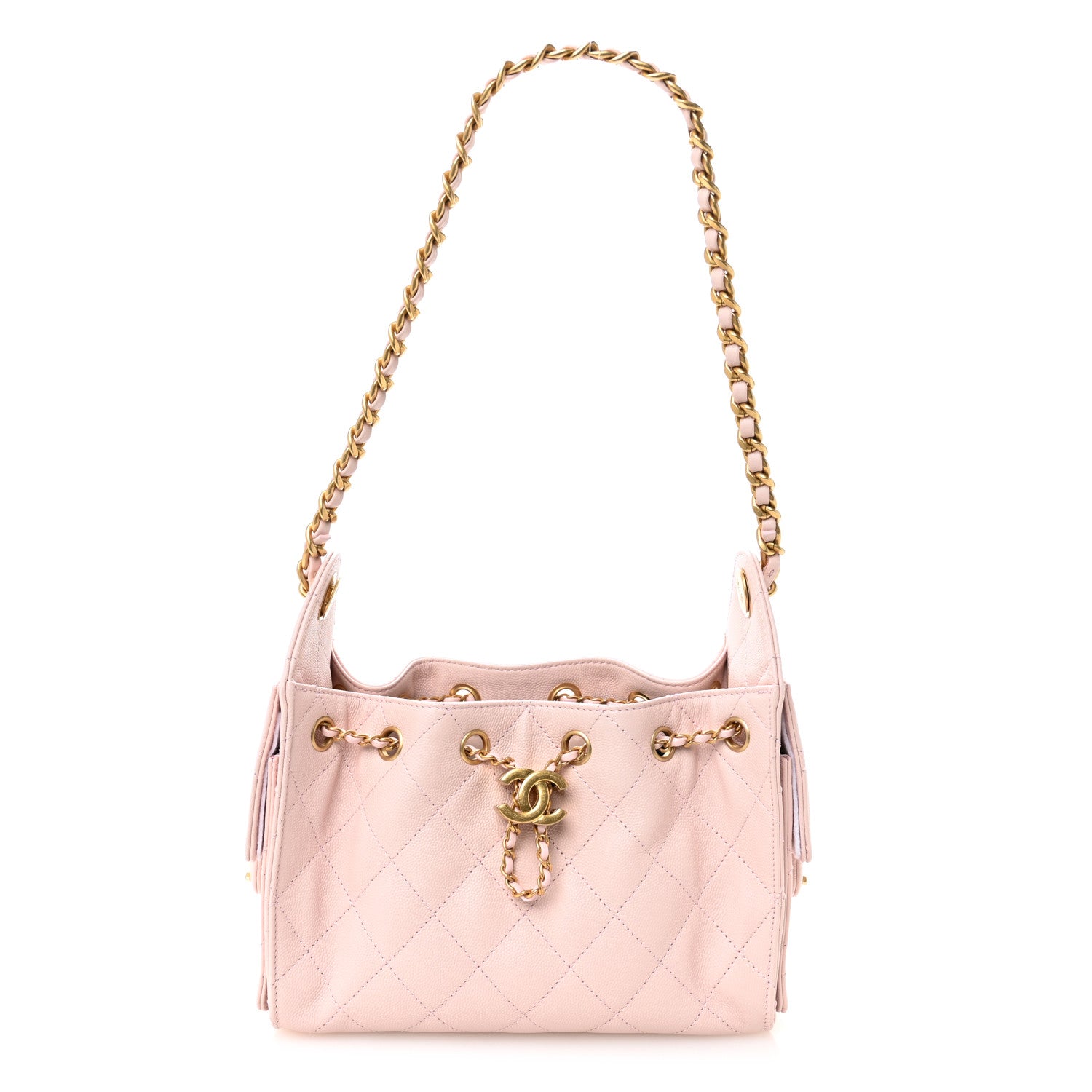 Chanel Caviar Quilted Mini Chanel 25 Handbag Light Pink