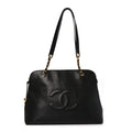 Chanel Caviar Large CC Shoulder Bag Black