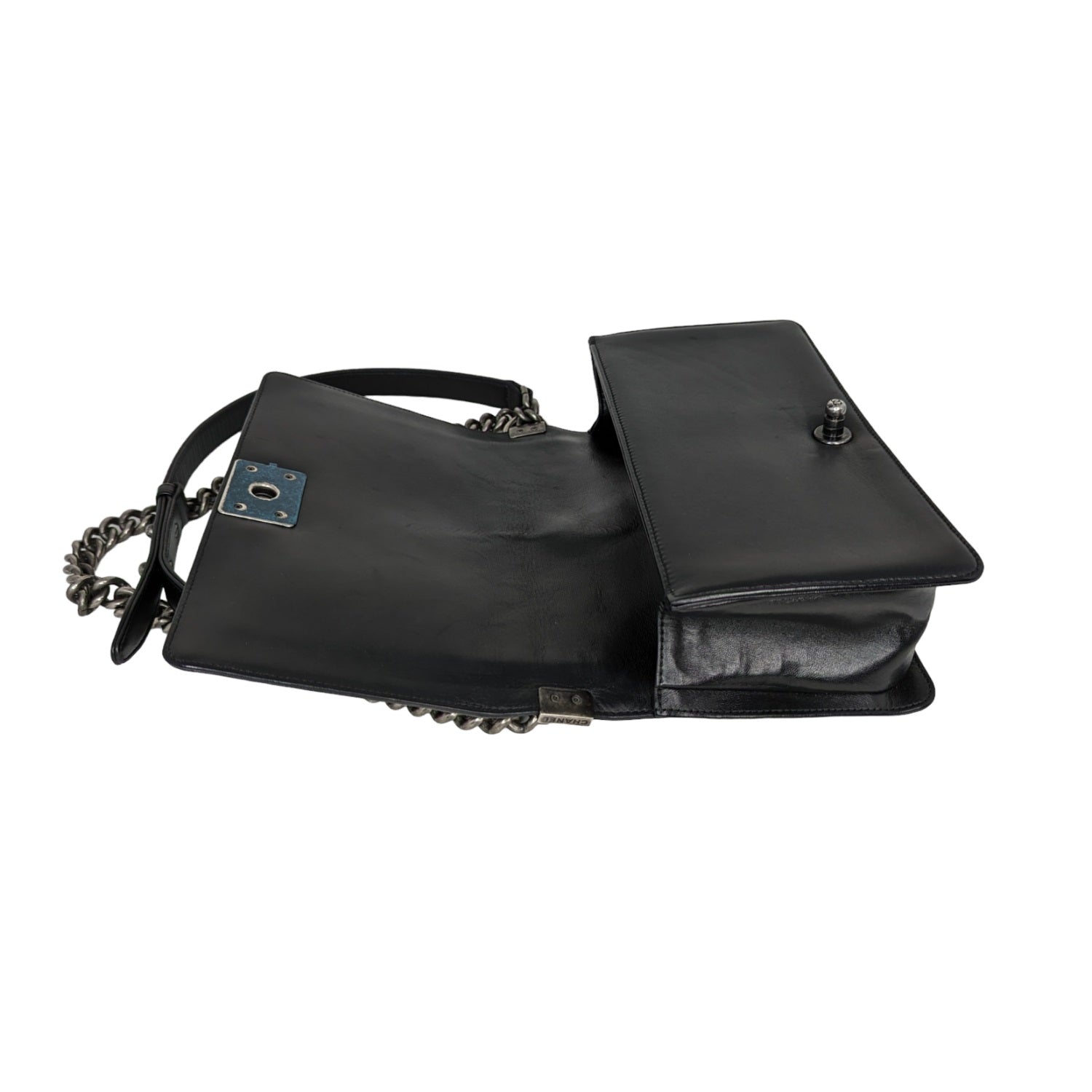 Chanel Black Quilted Calfskin Medium Boy Bag