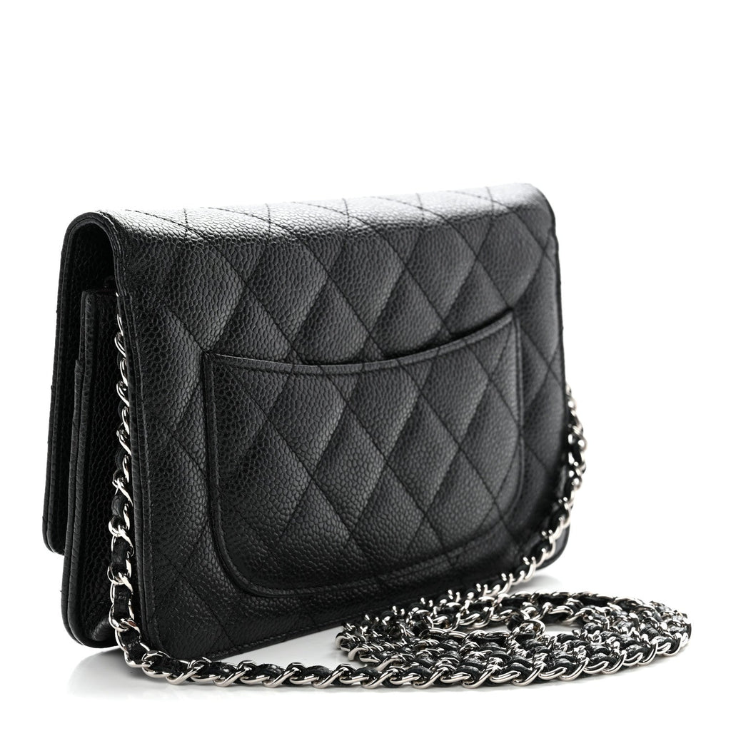 Chanel Caviar Quilted Wallet on Chain WOC Black