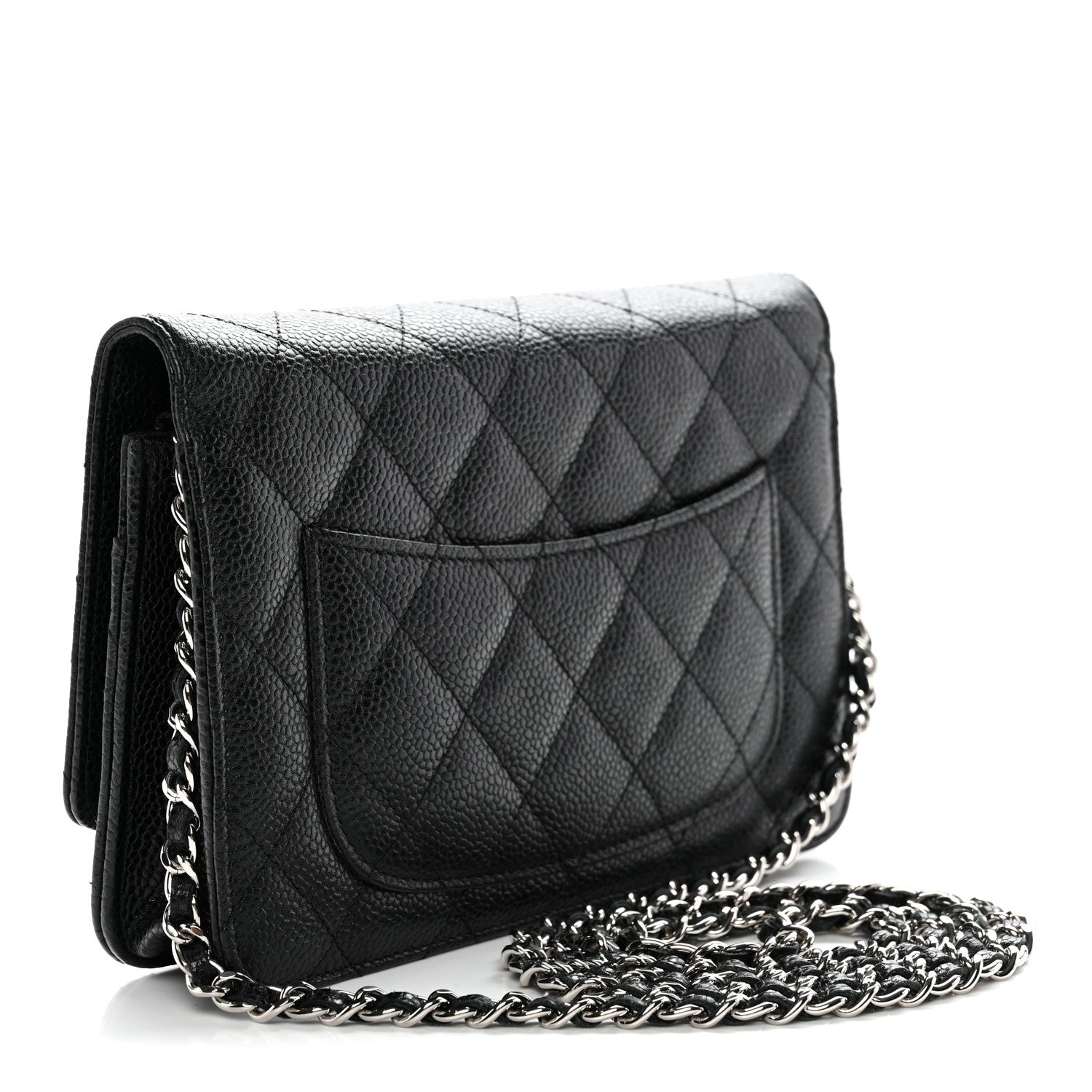 Chanel Caviar Quilted Wallet on Chain WOC Black