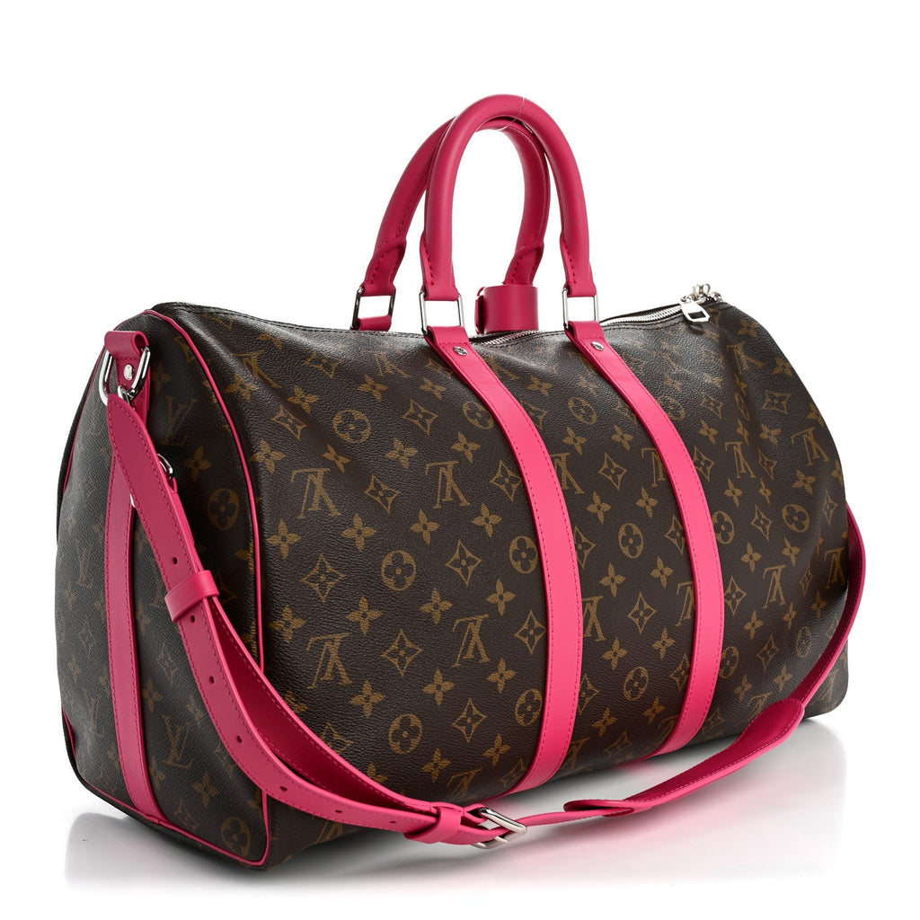 Louis Vuitton Monogram Keepall Bandouliere 45 Pondichery Pink