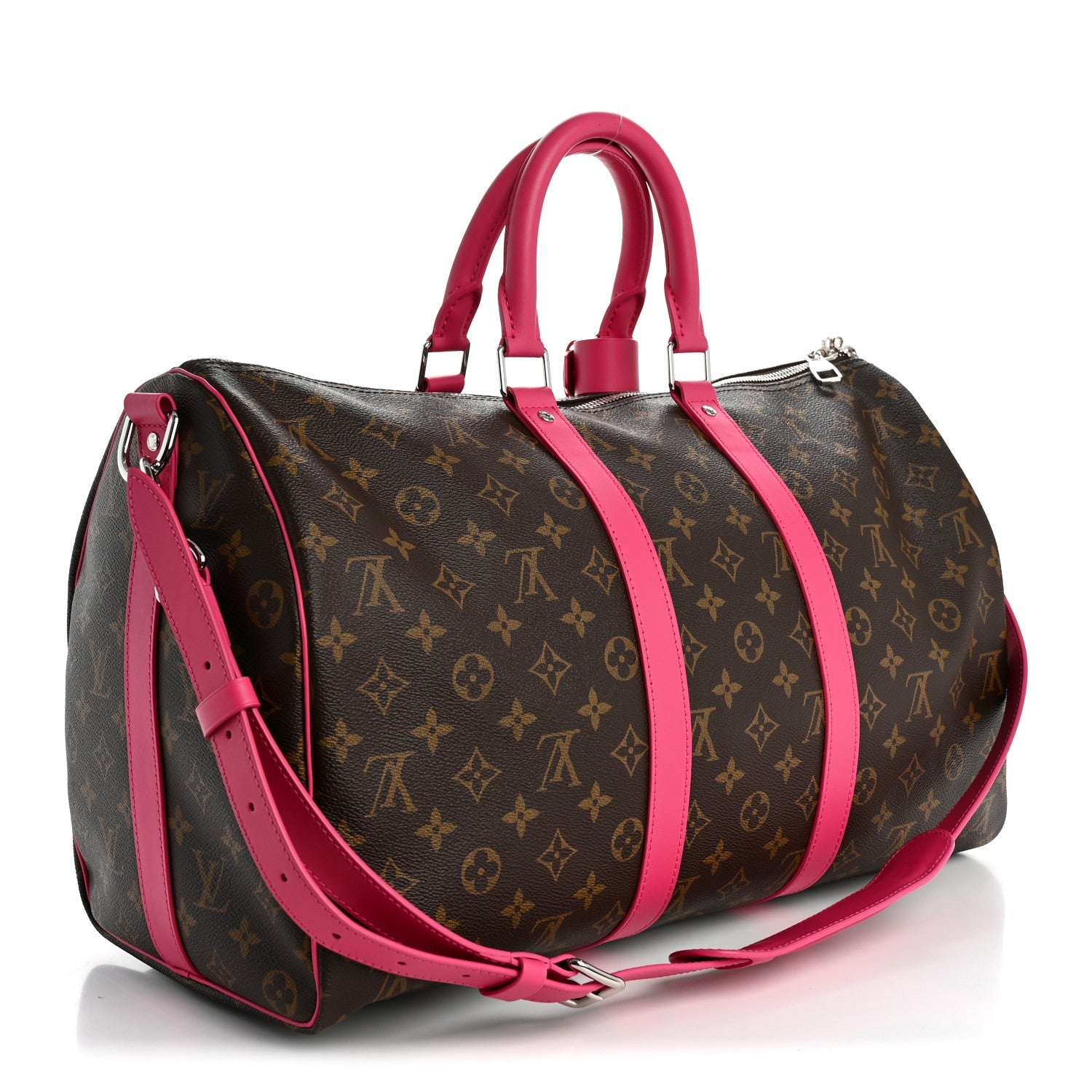 Louis Vuitton Monogram Keepall Bandouliere 45 Pondichery Pink
