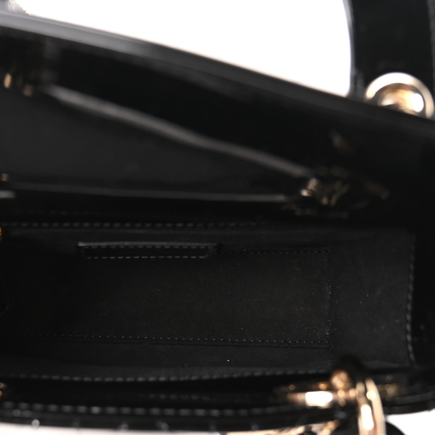 Christian Dior Patent Cannage Mini Lady Dior Black