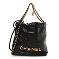 Chanel Shiny Calfskin Quilted Mini Chanel 22 Black