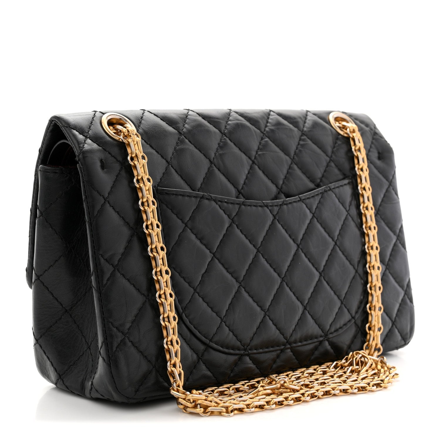 Chanel Aged Calfskin Quilted 2.55 Reissue 225 Flap Black
