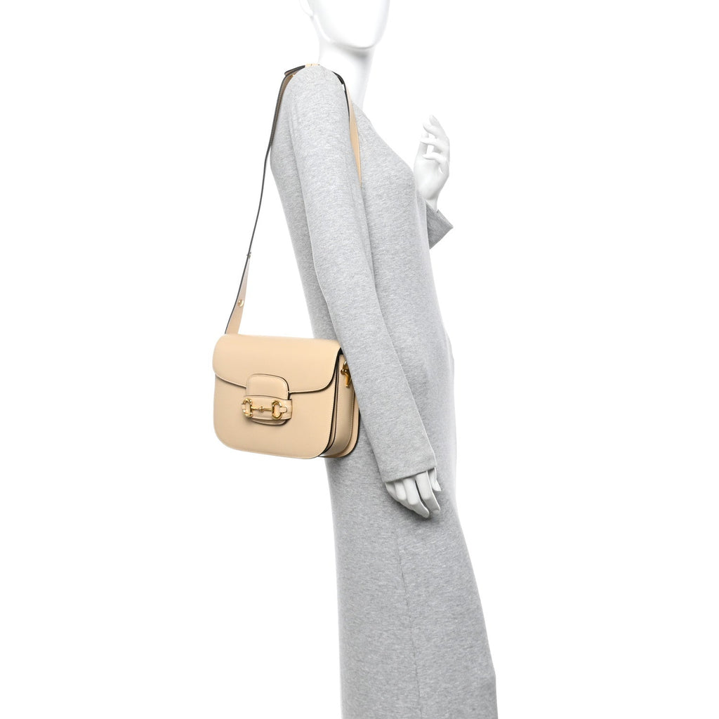 Gucci Azalea Calfskin Horsebit 1955 Shoulder Bag Bubble Tea