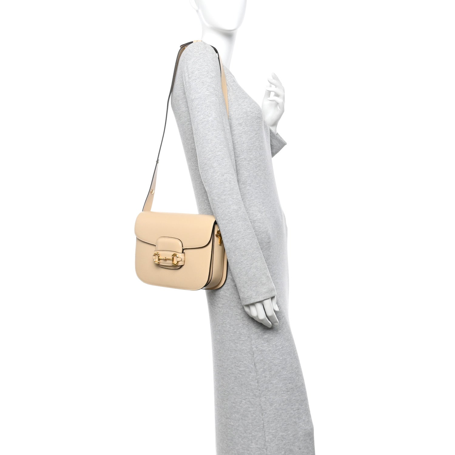 Gucci Azalea Calfskin Horsebit 1955 Shoulder Bag Bubble Tea