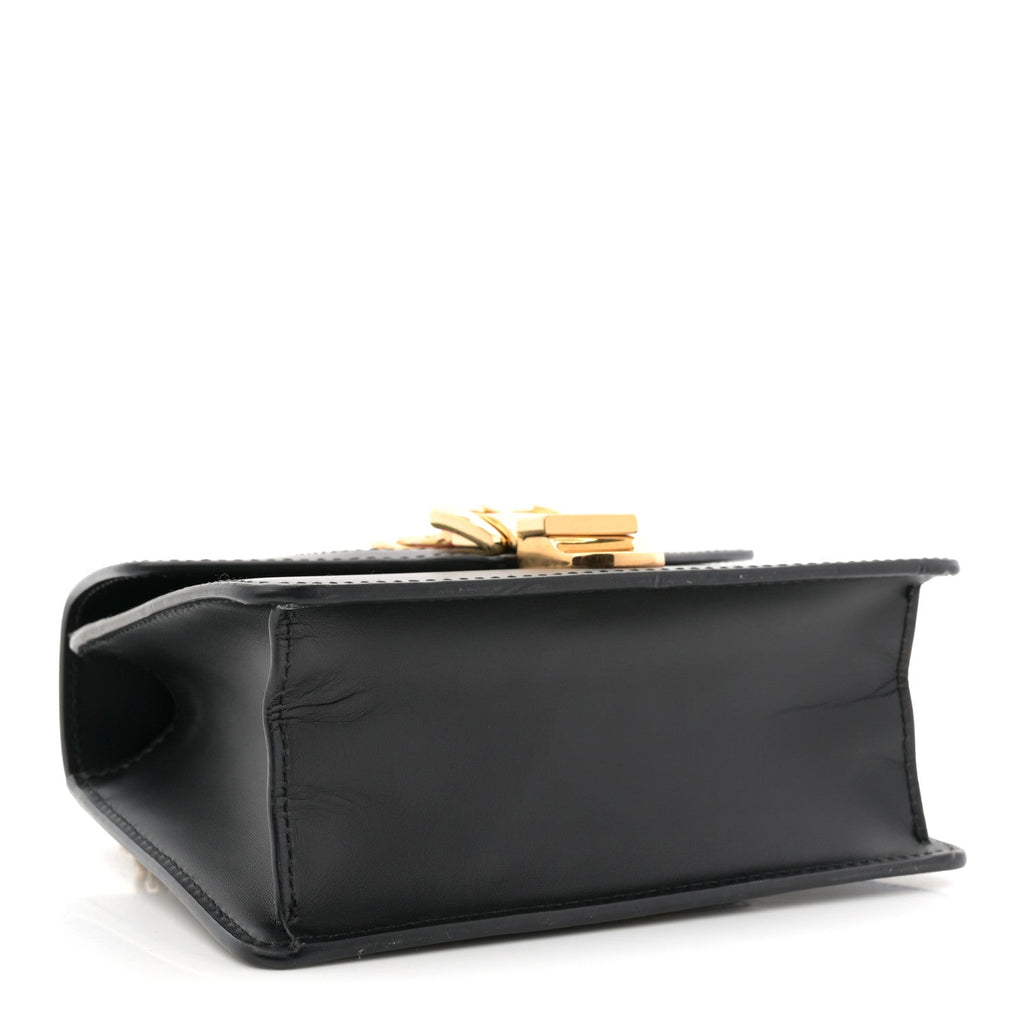 Gucci Calfskin Mini Sylvie Shoulder Bag Black