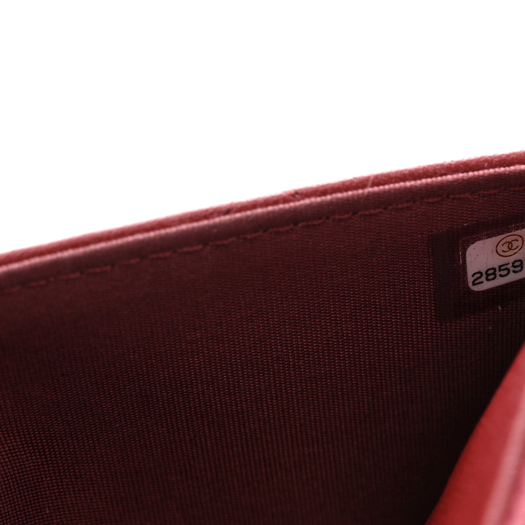 Chanel Lambskin Quilted Infinity Wallet On Chain WOC Burgundy