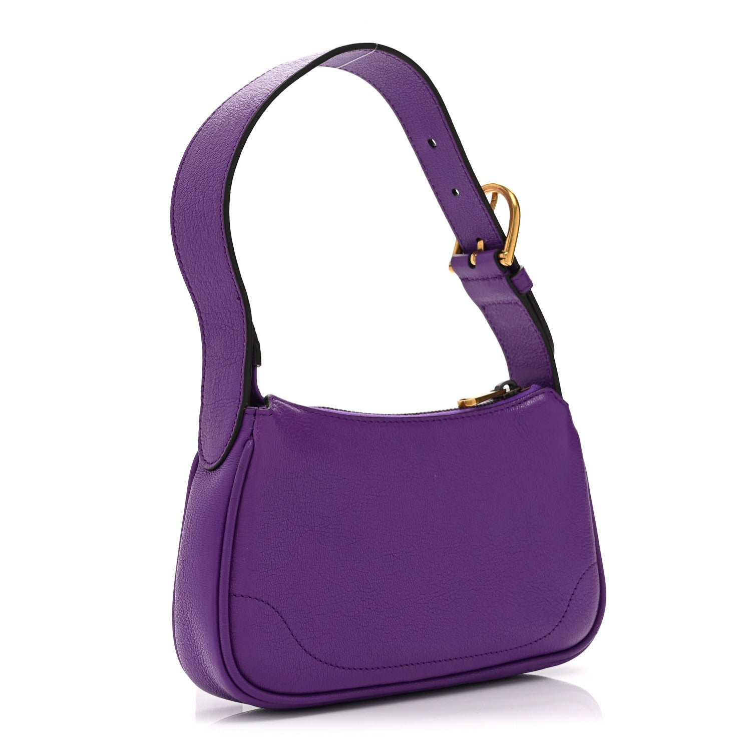 Gucci Goatskin Mini Aphrodite Shoulder Bag Shine Purple