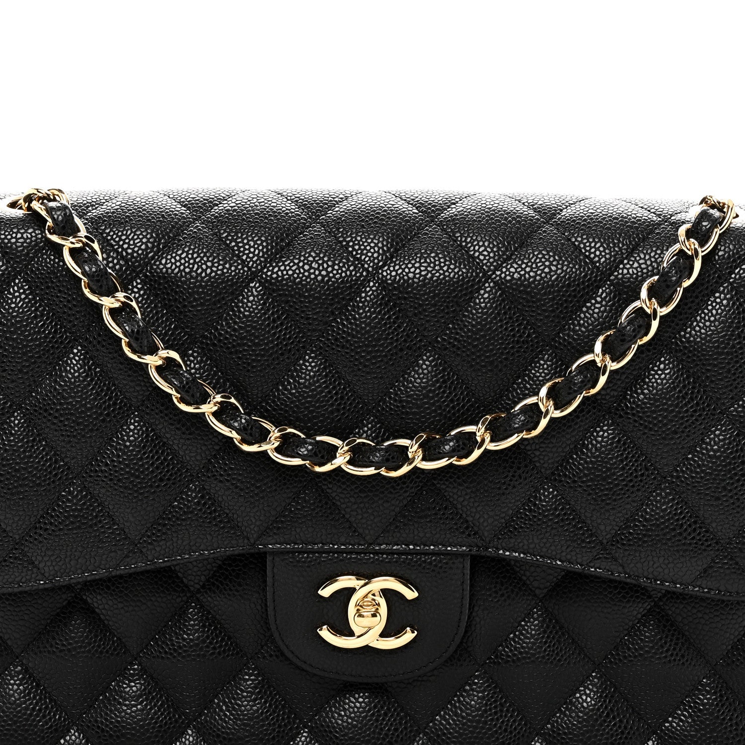 Chanel Caviar Quilted Jumbo Double Flap Black