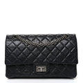 Chanel Aged Calfskin Quilted 2.55 Reissue 225 Flap Black