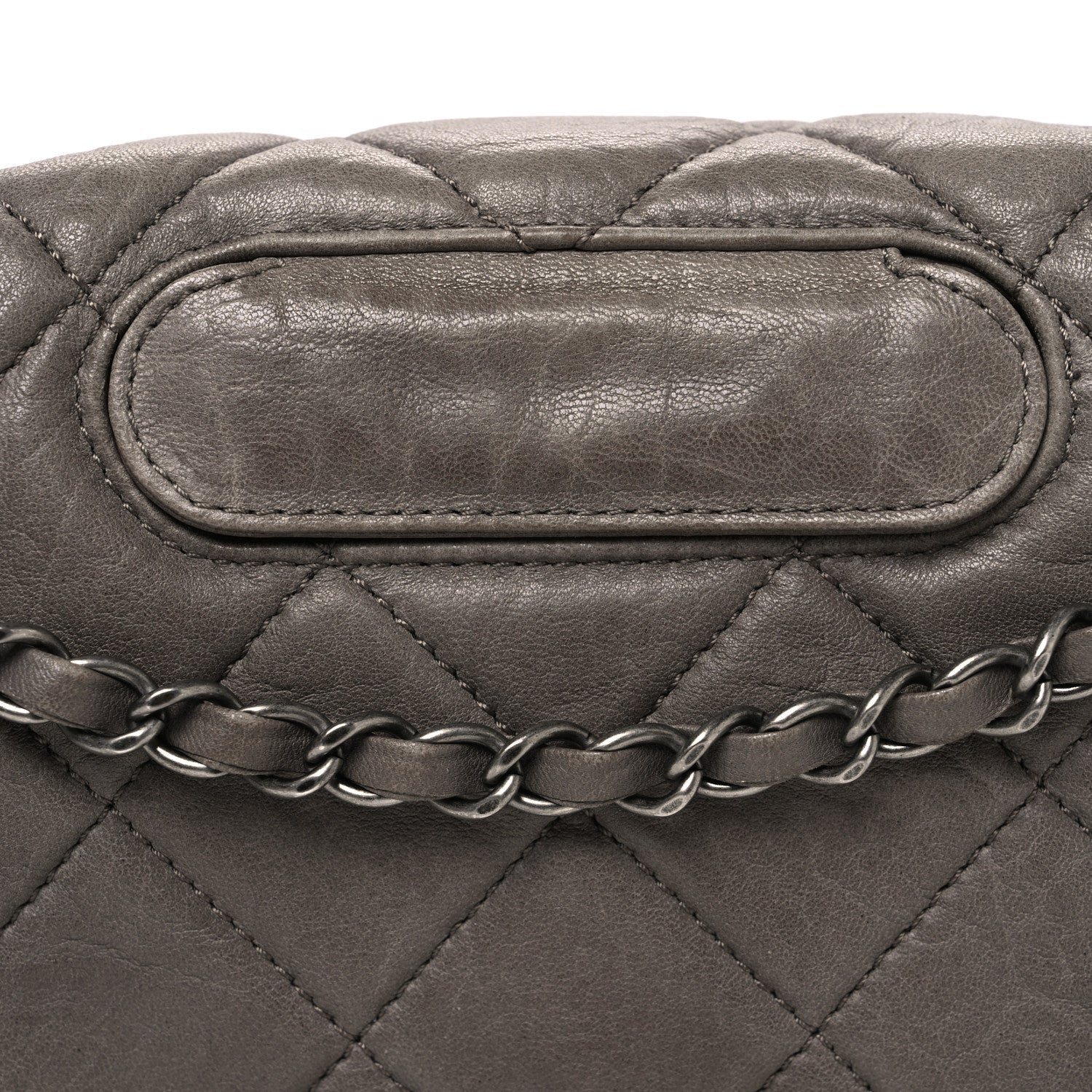 Chanel Washed Lambskin Jumbo Take Away Flap Grey