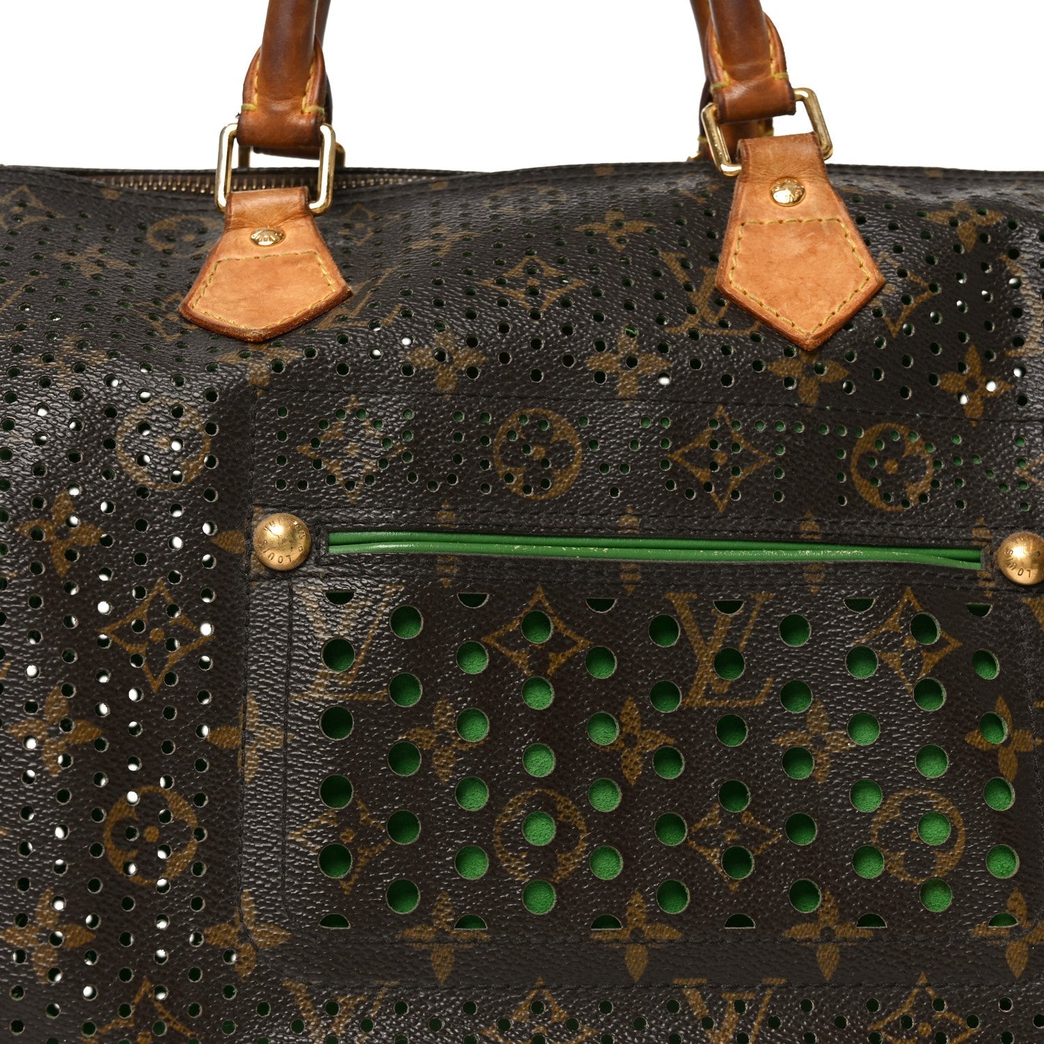 Louis Vuitton Monogram Perforated Speedy 30 Green