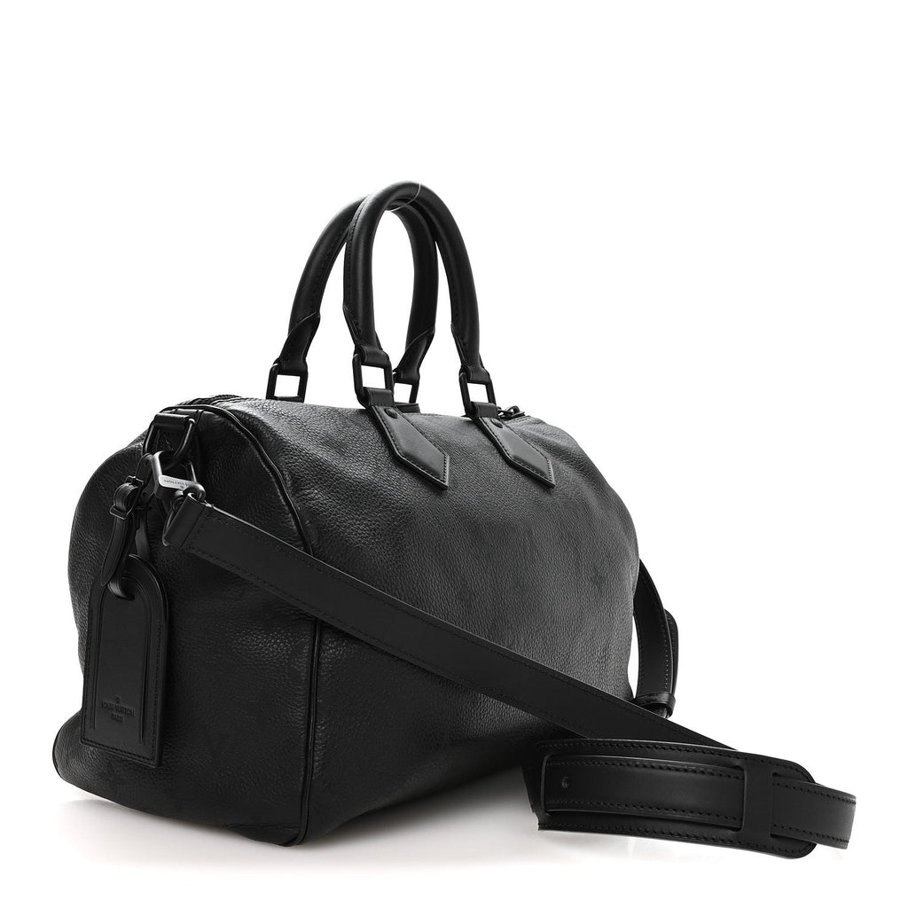 Louis Vuitton Calfskin Monogram Speedy P9 Bandouliere 30 Ultra Black