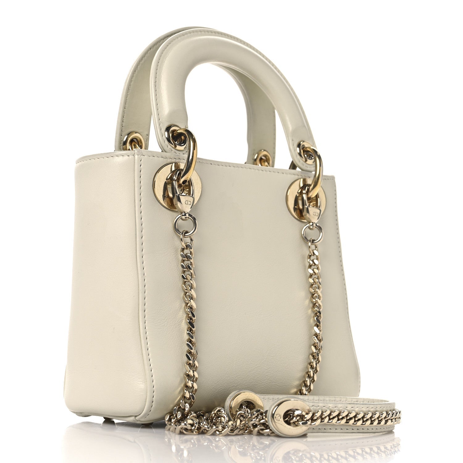 Christian Dior Calfskin Niki De Saint Phalle Dioramour Mini Supple Lady Dior White Multicolor