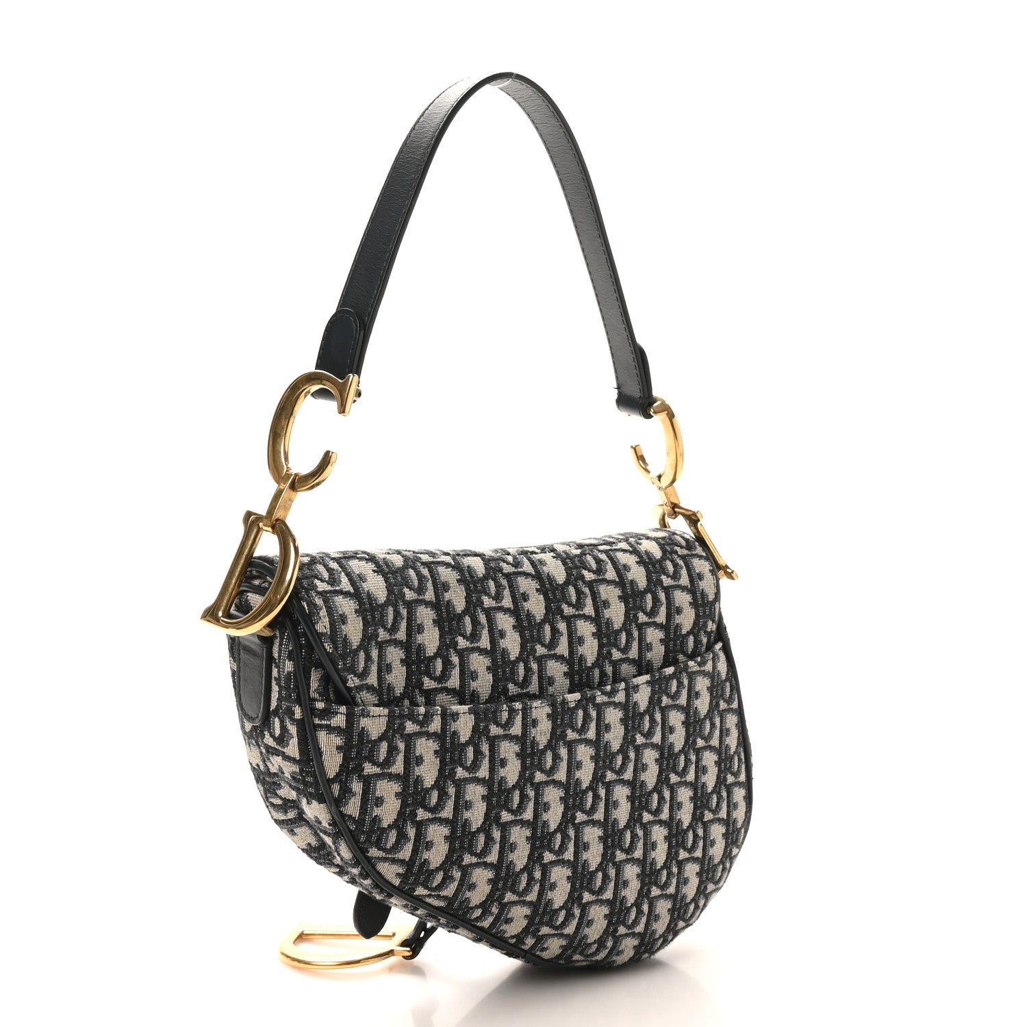 Christian Dior Oblique Saddle Bag Blue
