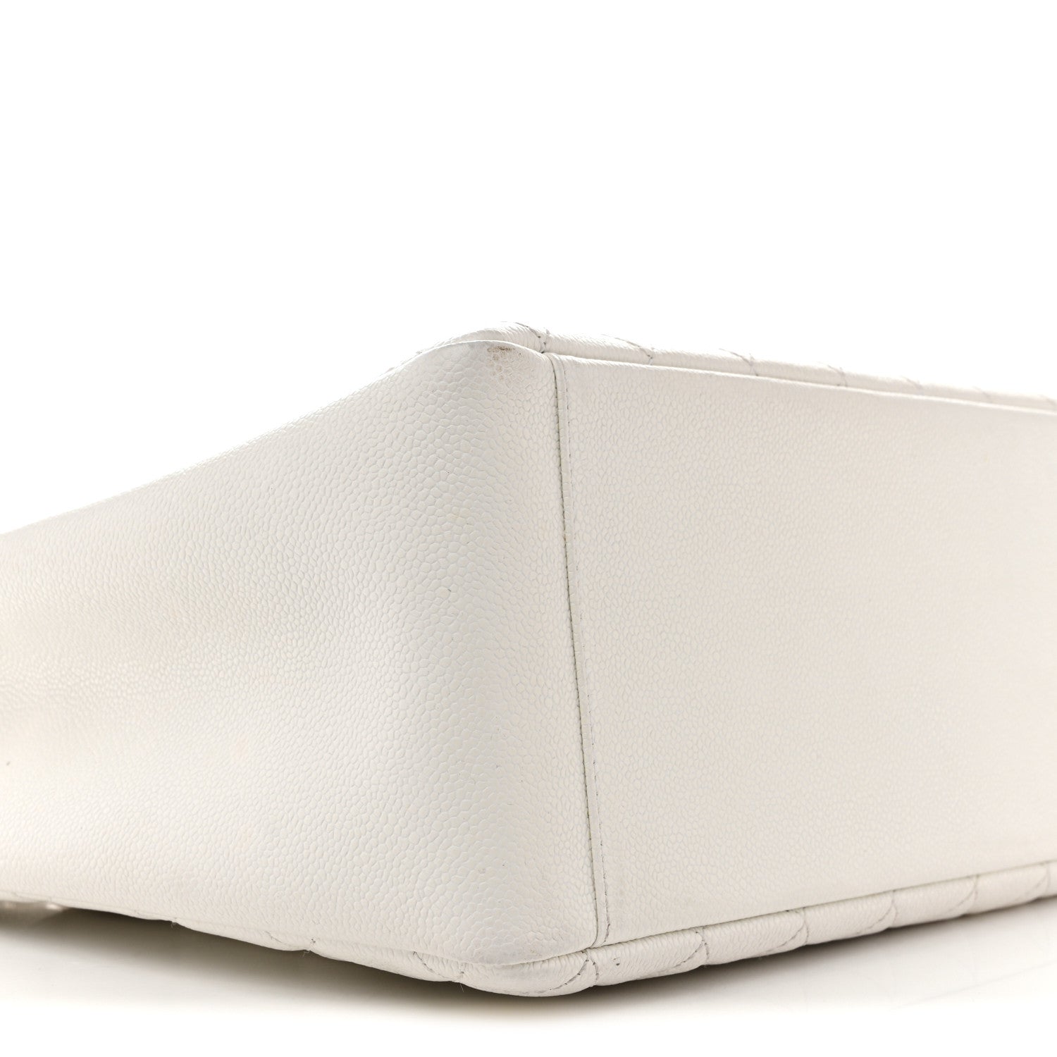 Chanel Caviar Quilted Grand Shopping Tote GST White