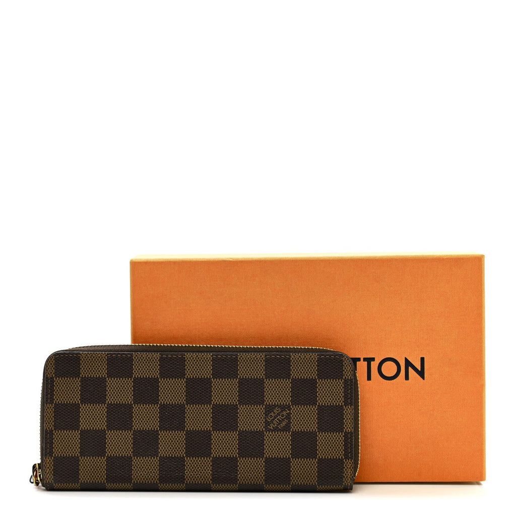 Louis Vuitton Damier Ebene Clemence Wallet Cherry