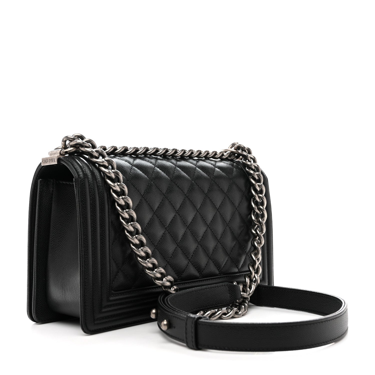 Chanel Caviar Quilted Medium Boy Flap Black