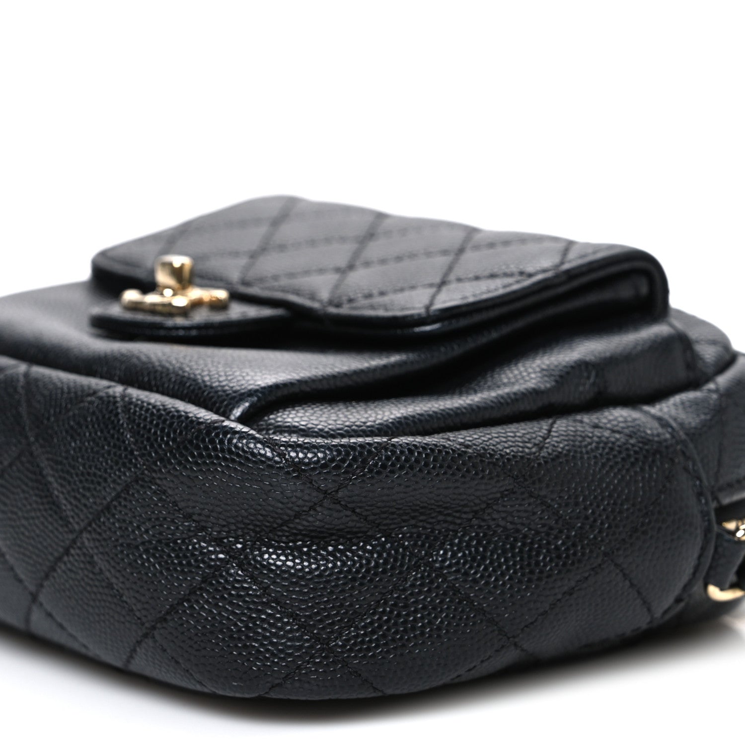Chanel Caviar Quilted CC Day Camera Case Black