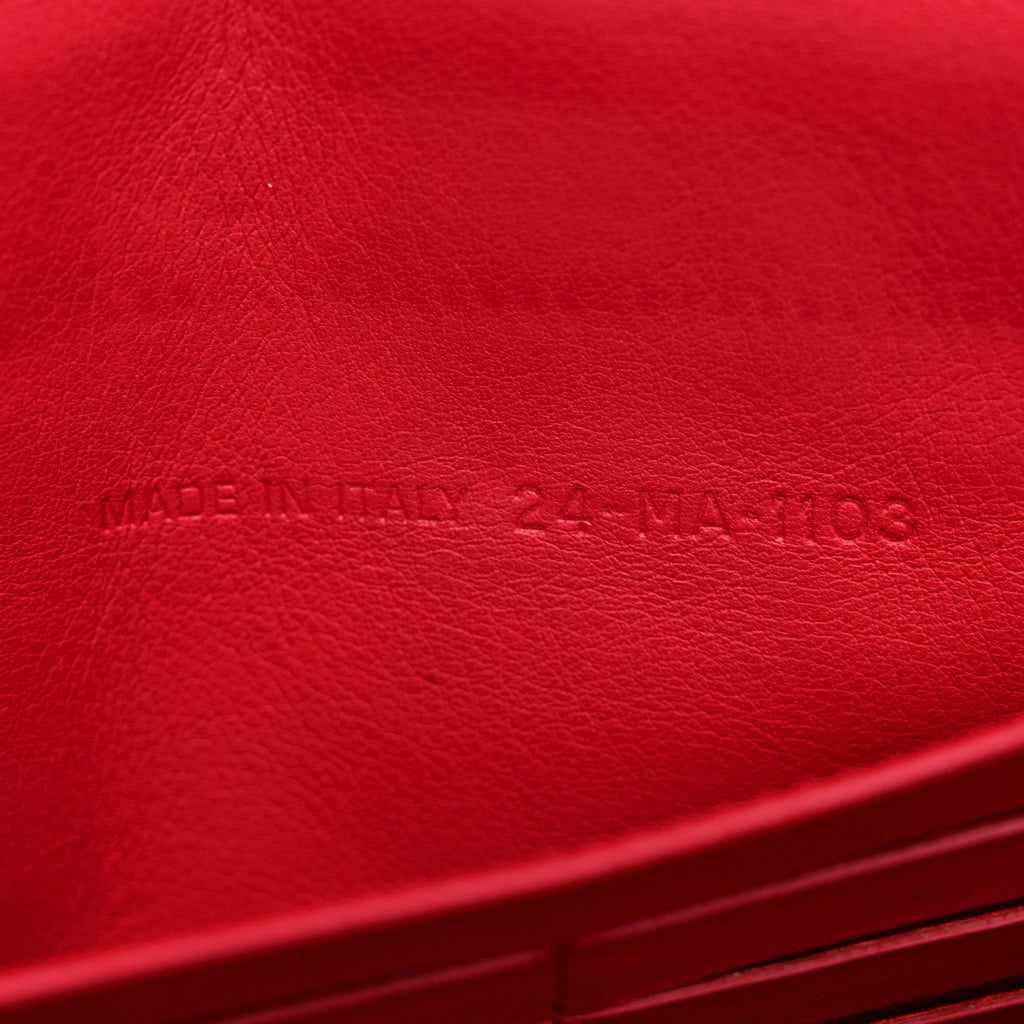 Christian Dior Patent Cannage New Lock Pouch Red