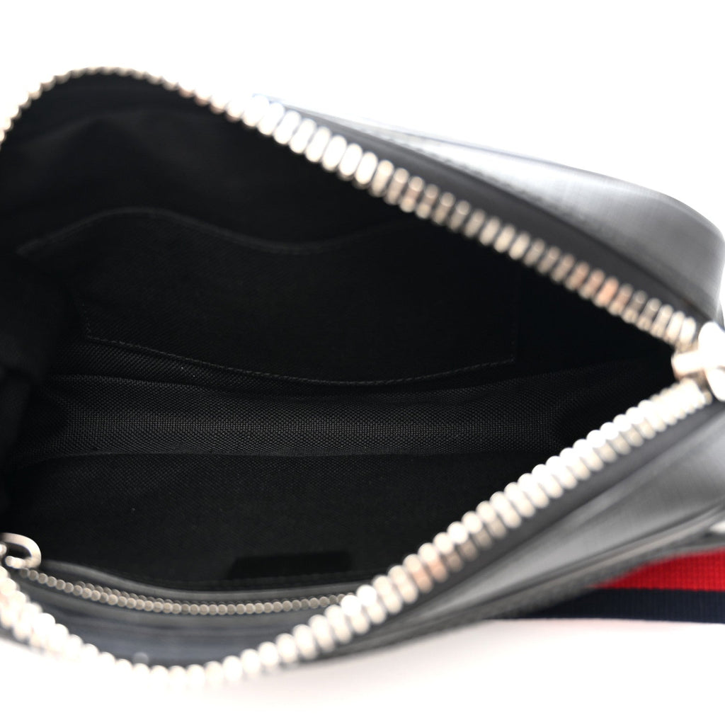 Gucci Soft GG Supreme Monogram Web Belt Bag Black Grey