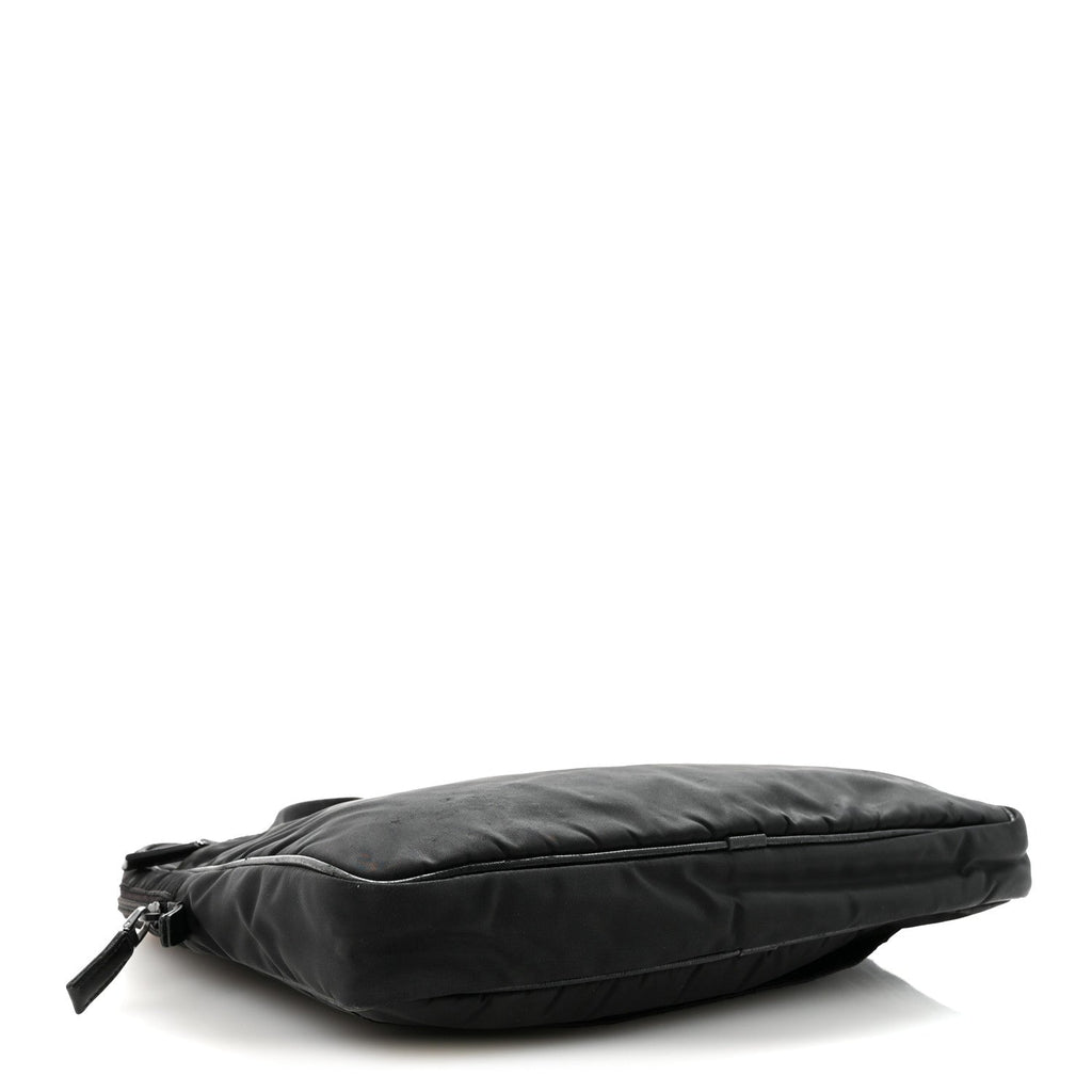 Prada Saffiano Tessuto Nylon Small Briefcase Black
