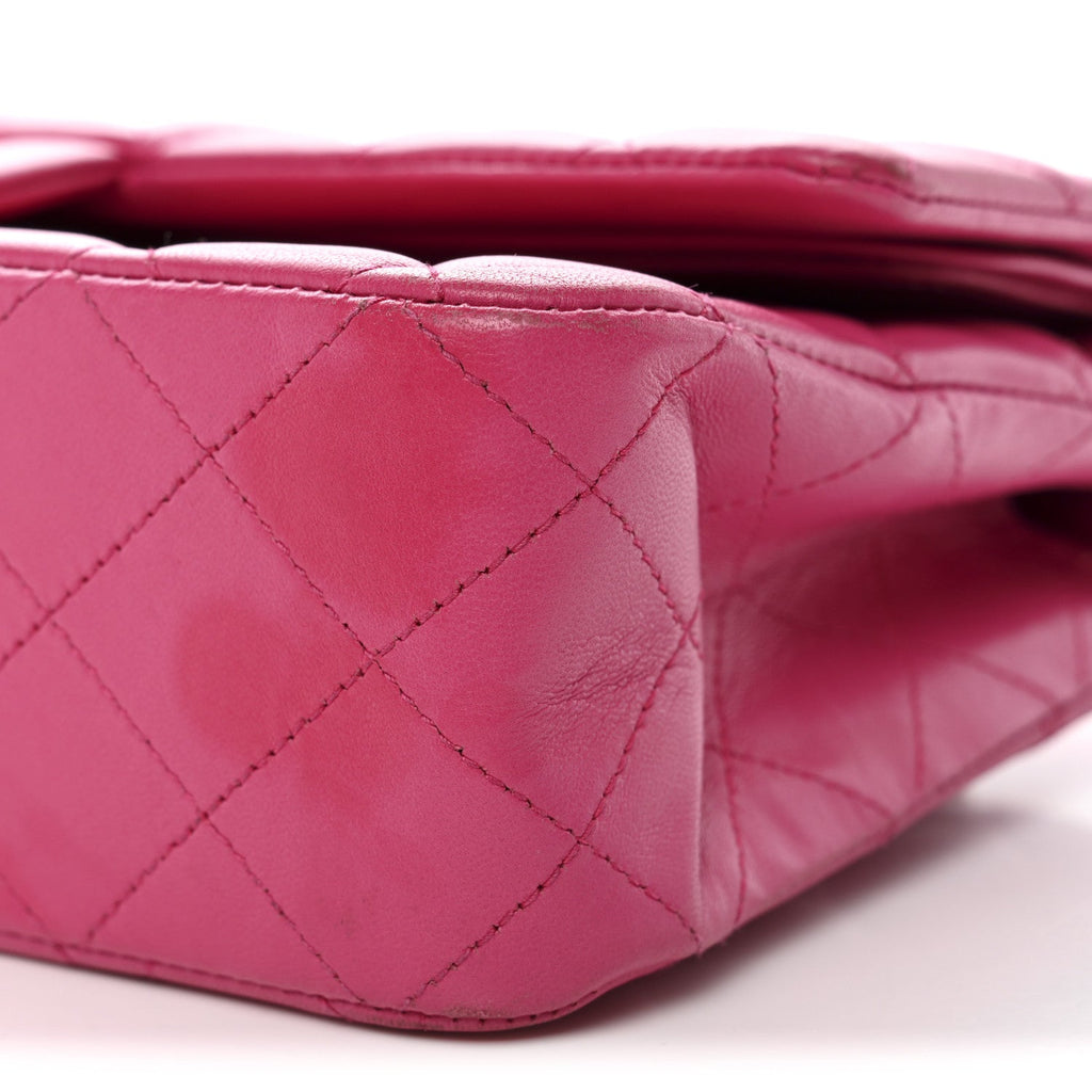 Chanel Lambskin Quilted Medium Double Flap Pink