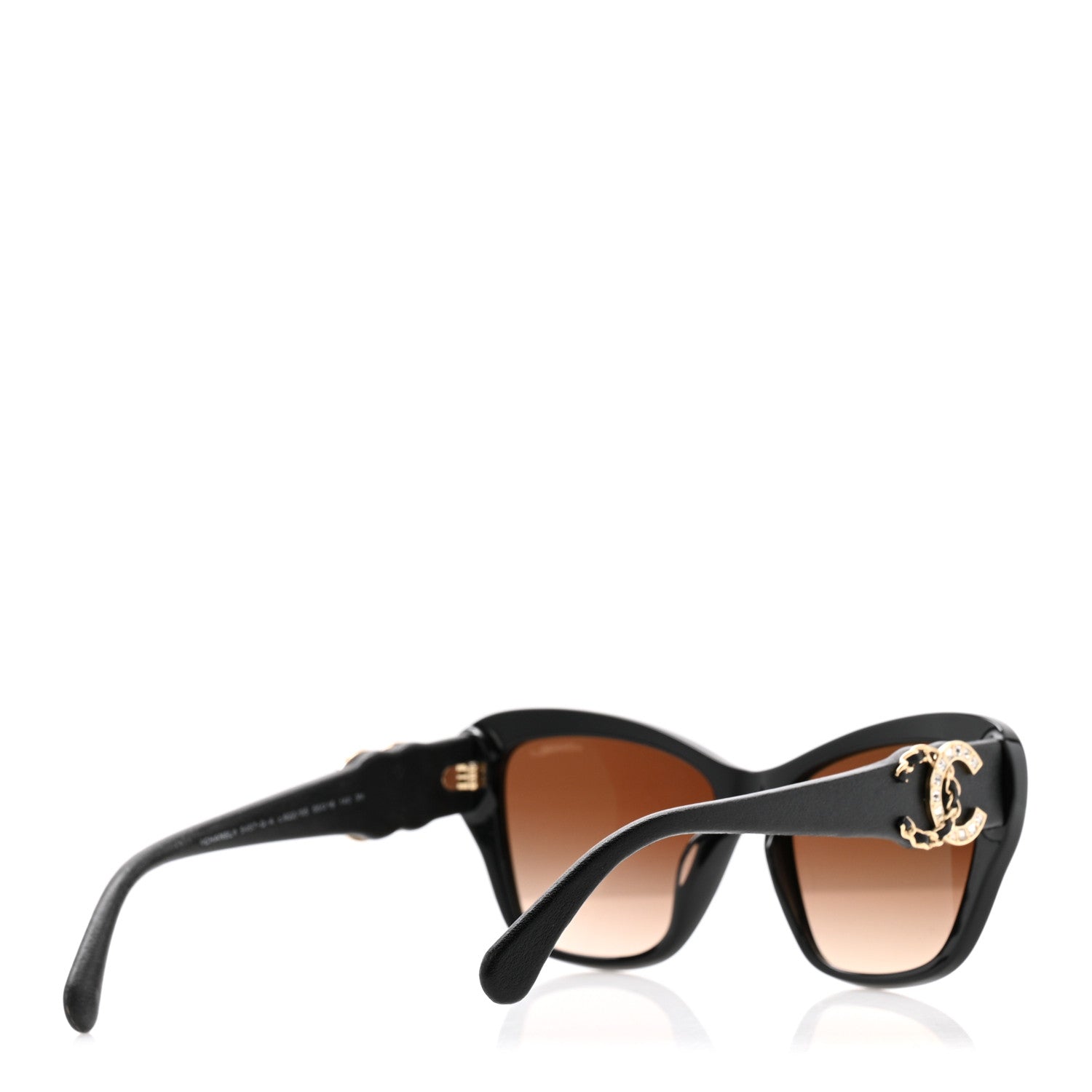 Acetate Lambskin CC Sunglasses 5457-Q-A Black