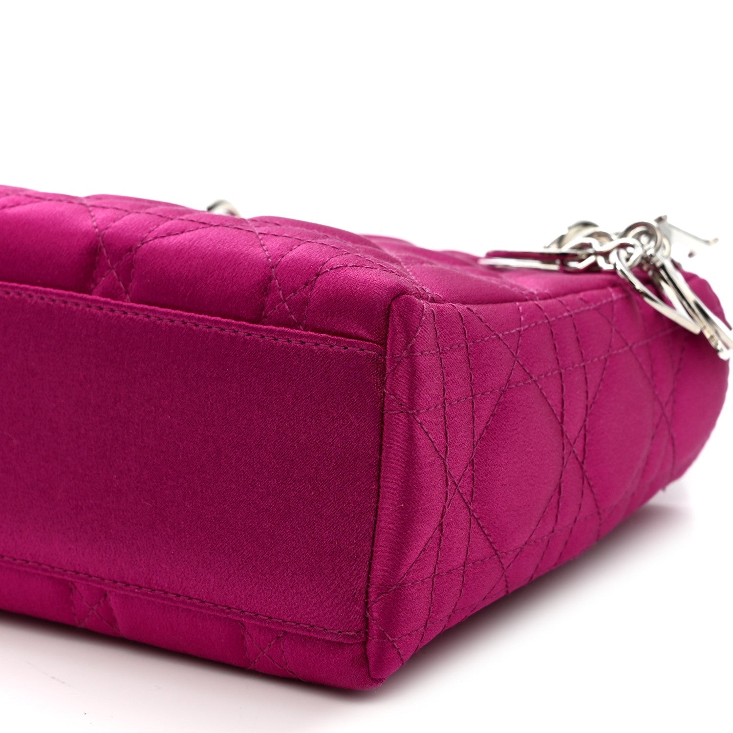 Christian Dior Satin Cannage Mini Lady Dior Pink