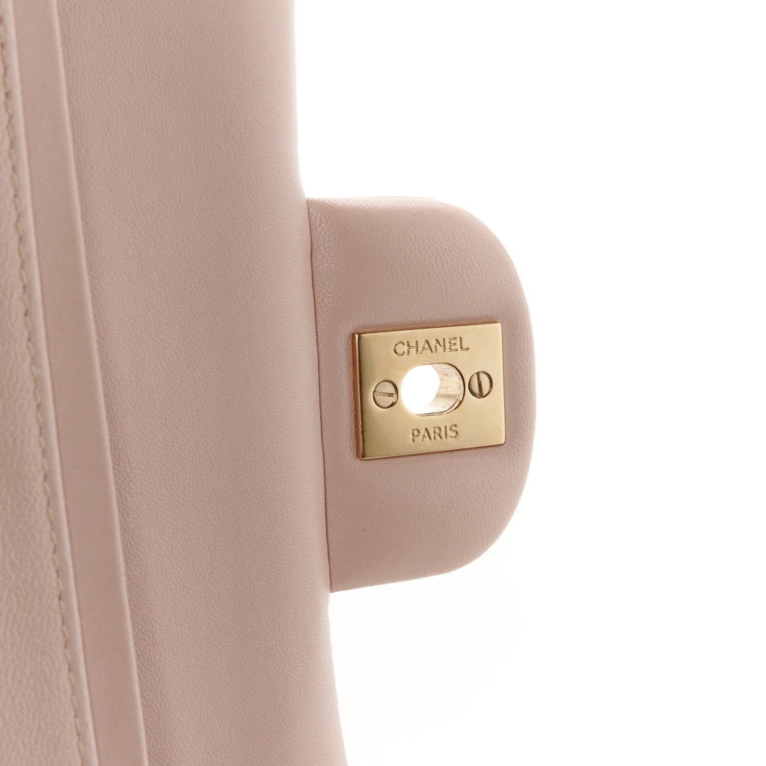 Chanel Lambskin Quilted Medium Double Flap Light Pink