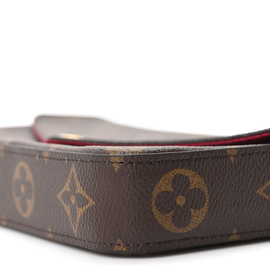 Louis Vuitton Monogram Pochette Felicie Chain Wallet Fuchsia