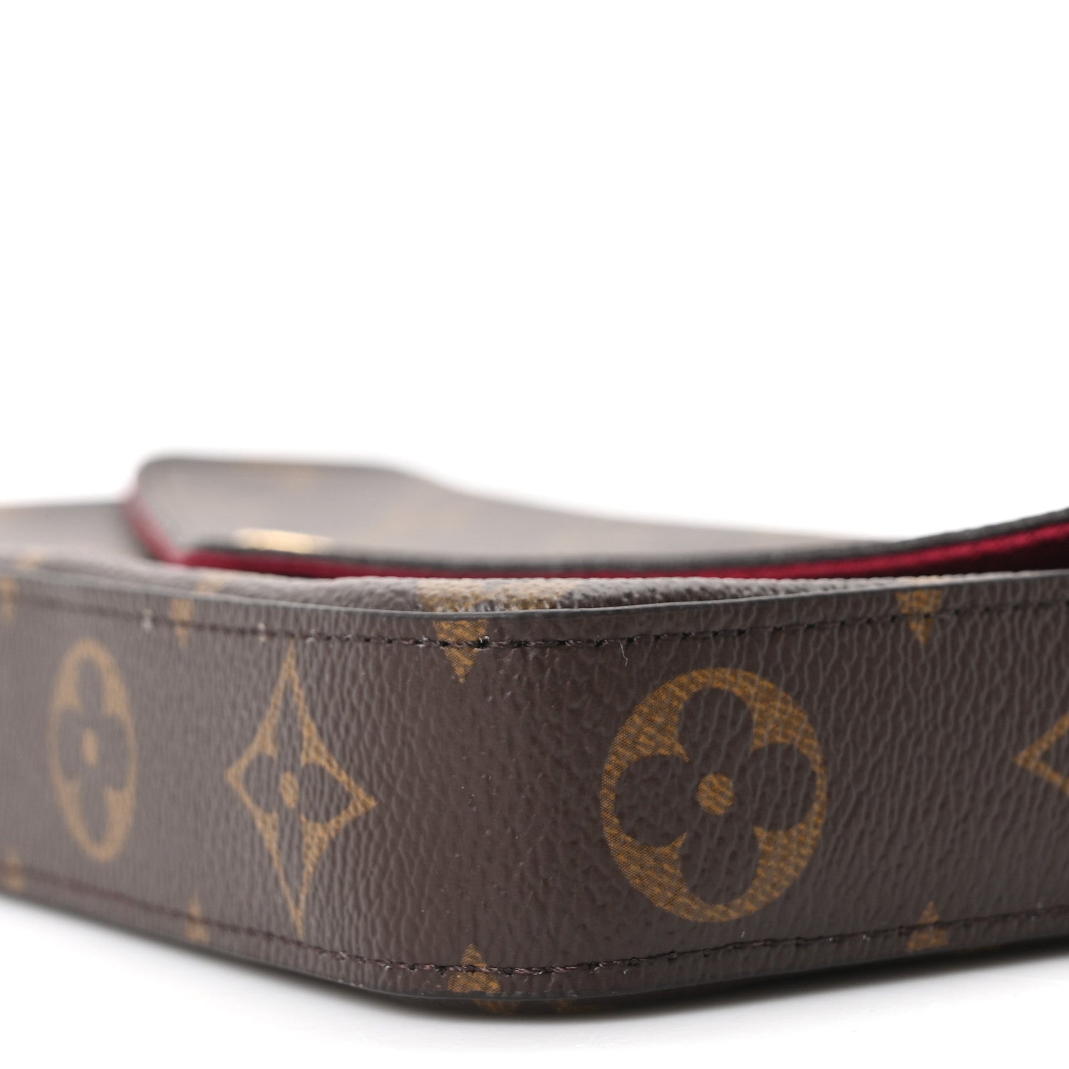 Louis Vuitton Monogram Pochette Felicie Chain Wallet Fuchsia