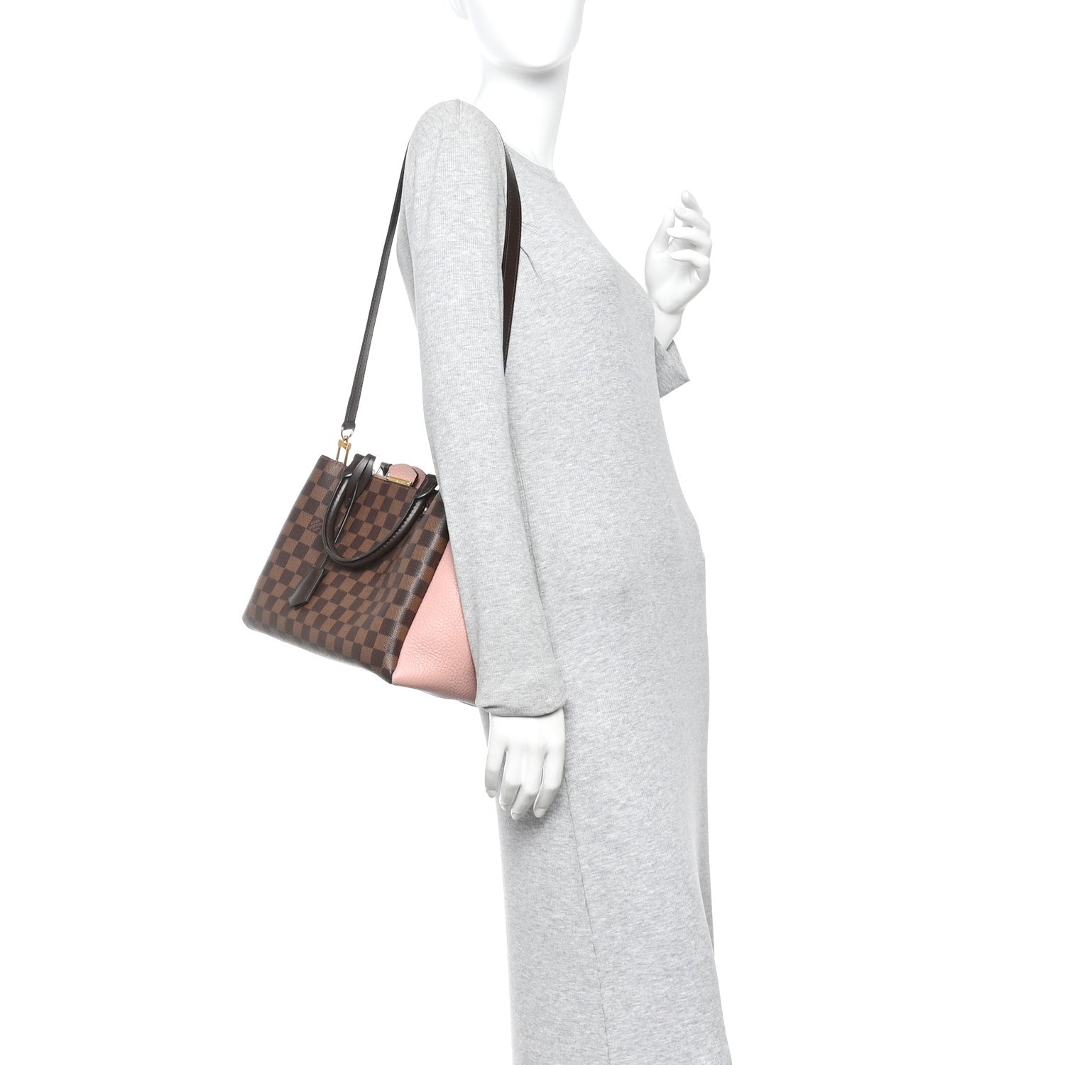 Louis Vuitton Damier Ebene Cuir Taurillon Brittany Magnolia