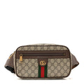 Gucci Soft GG Supreme Monogram Medium Ophidia Belt Bag Dark Brown