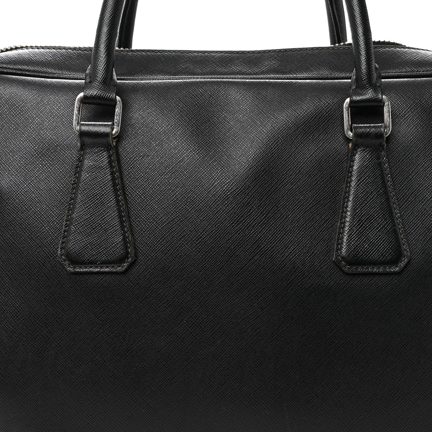 Prada Saffiano Travel Briefcase Black