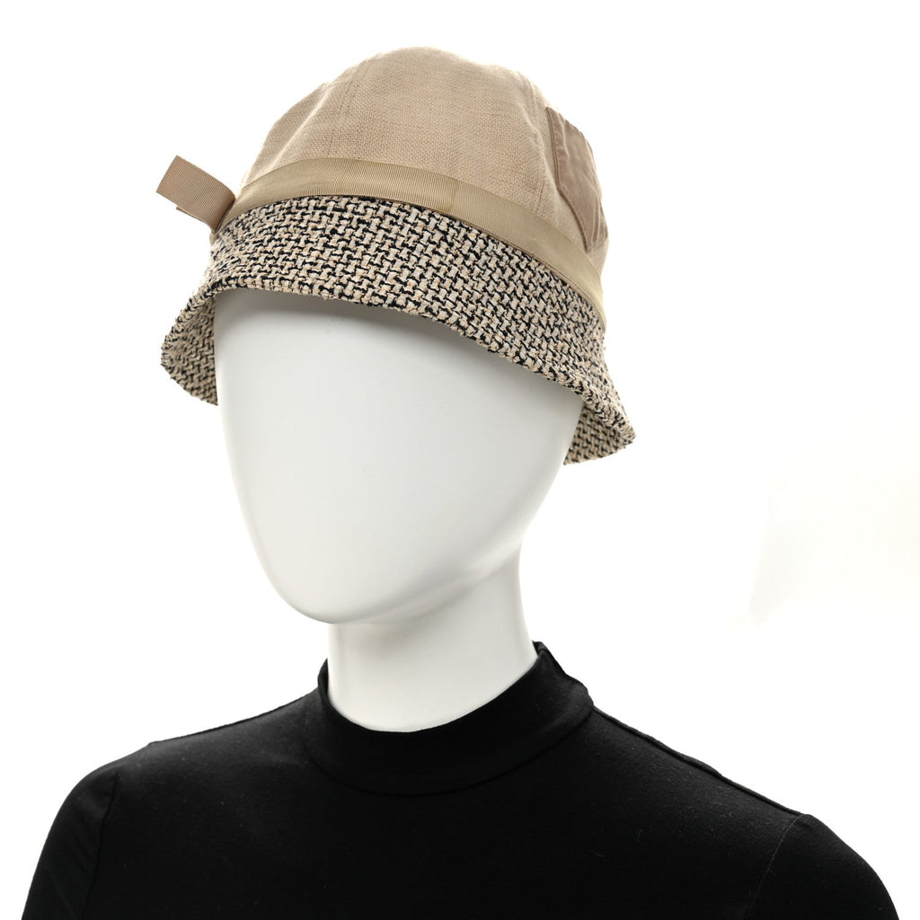 Chanel Tweed Bucket Hat 57 Beige