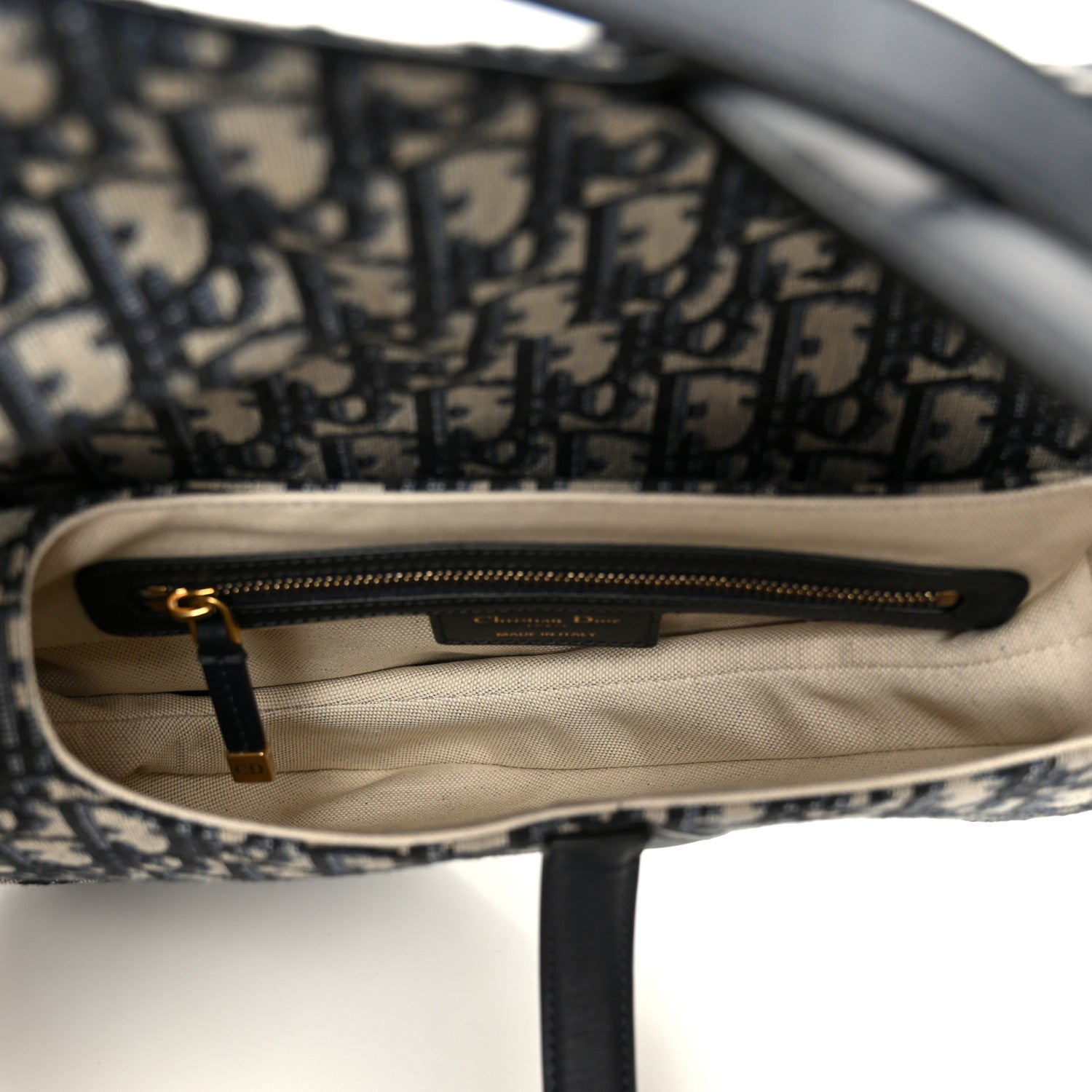 Christian Dior Oblique Saddle Bag Blue