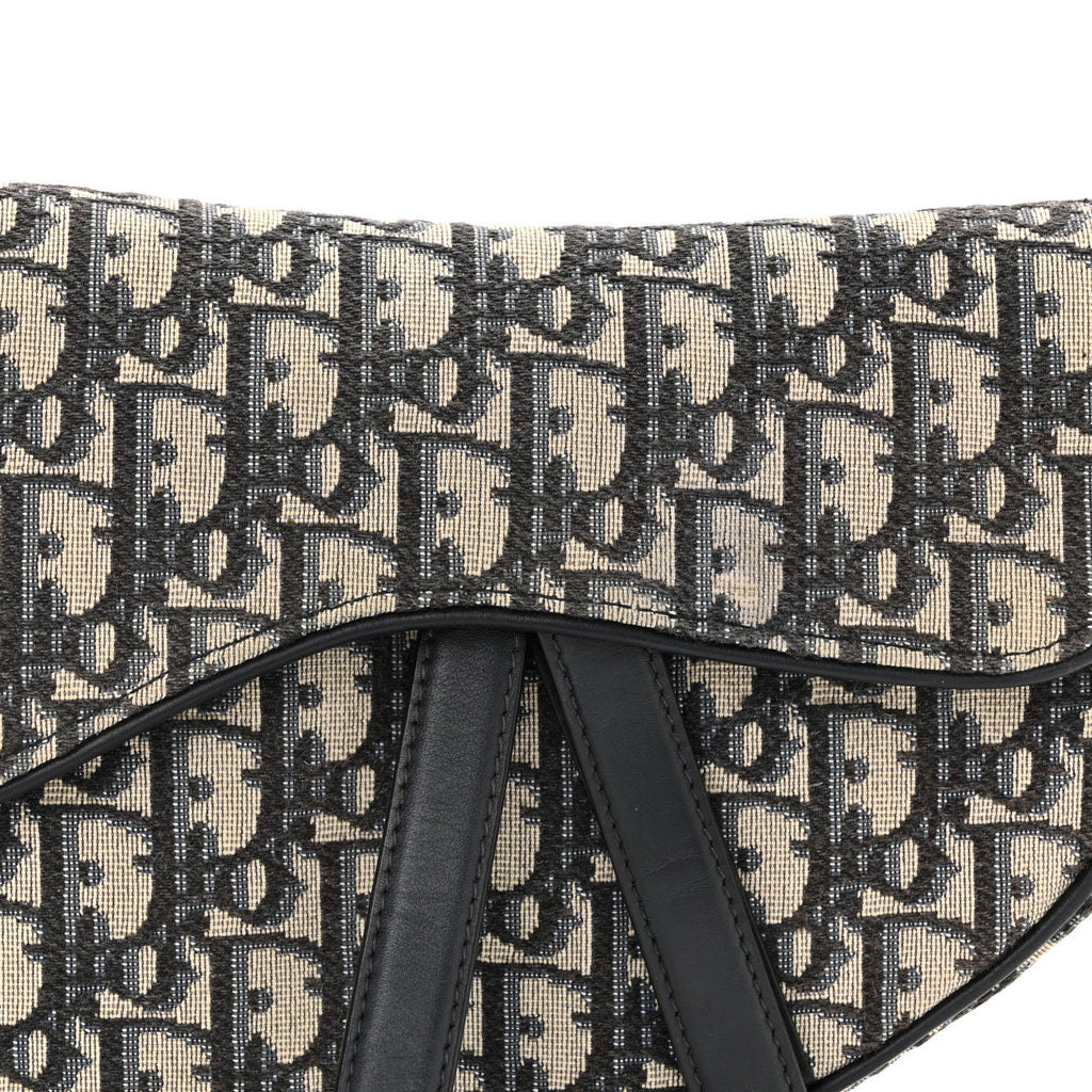 Christian Dior Oblique Saddle Bag Blue