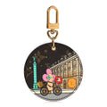 Louis Vuitton Monogram 2022 Christmas Animation Paris Bag Charm Key Ring Pink
