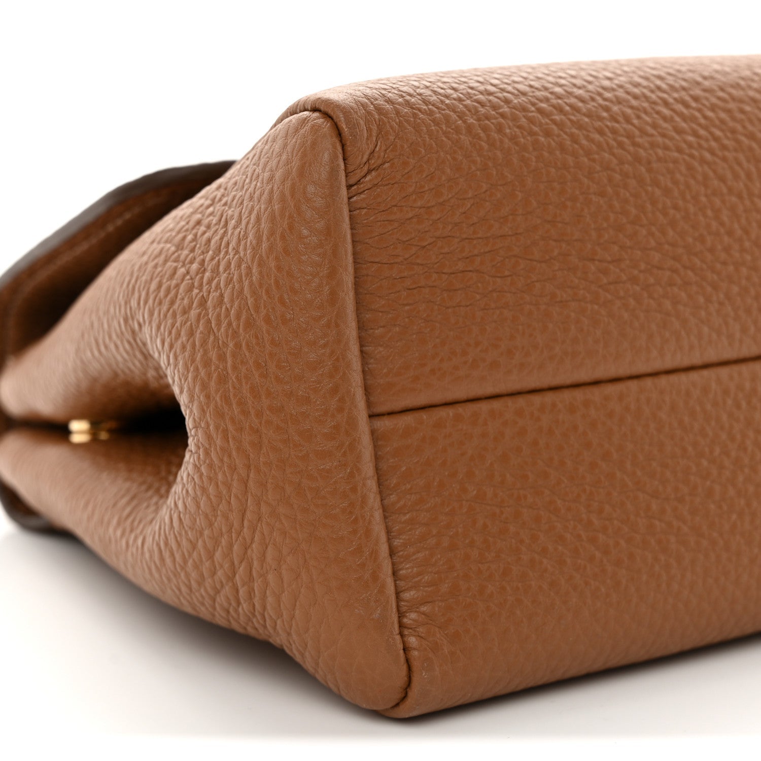 Prada Vitello Daino Soft Flap Shoulder Bag Cognac