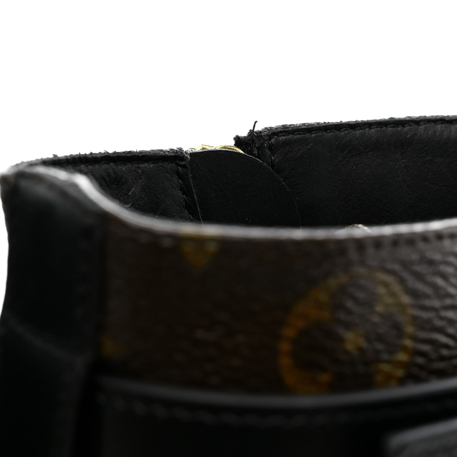 Louis Vuitton Calfskin Monogram Wonderland Flat Ranger Boots 39 Black