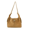 Chanel Suede Quilted Small Chanel 25 Handbag Beige