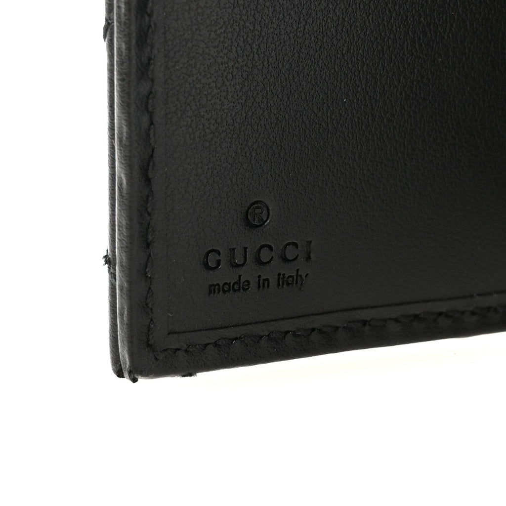 Gucci Calfskin Matelasse GG Marmont Card Case Wallet Black