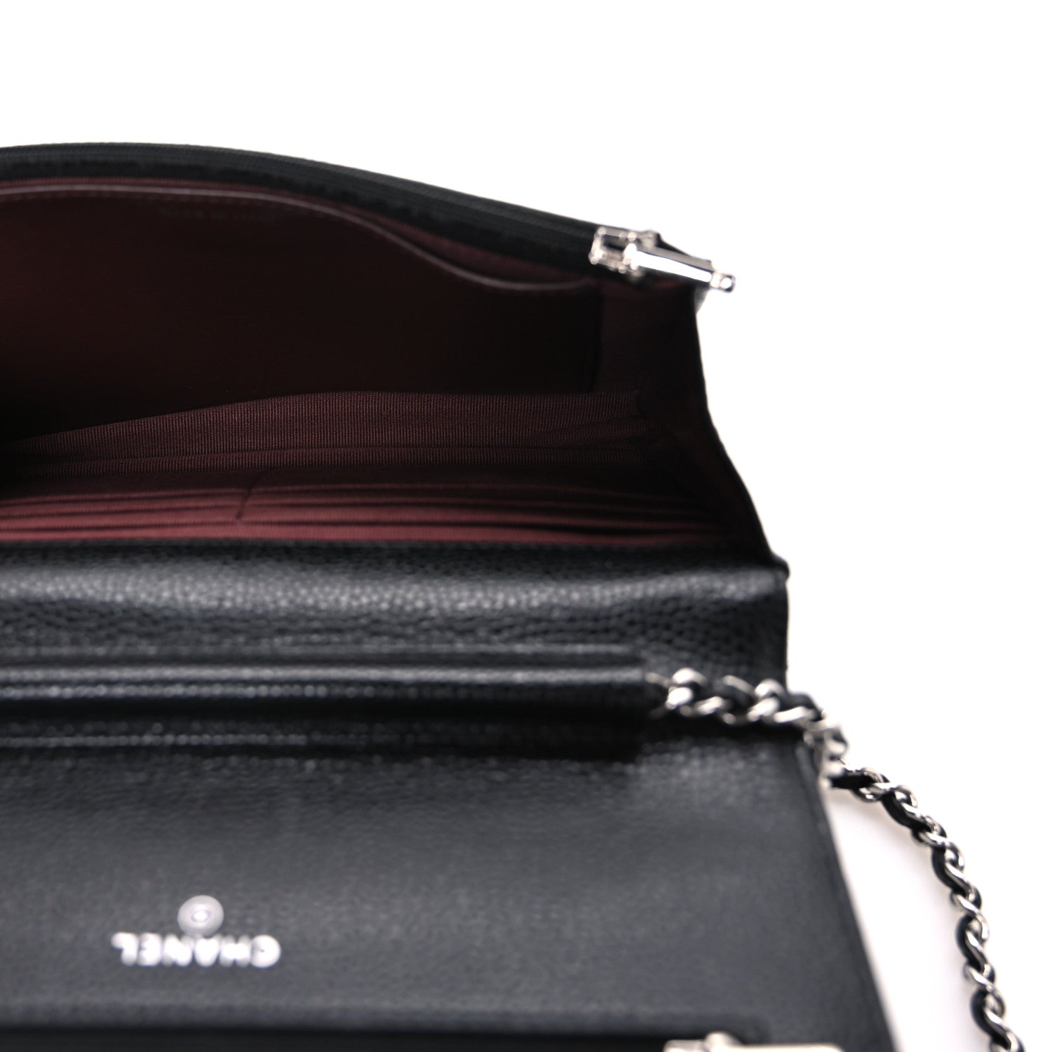 Chanel Caviar Quilted Wallet on Chain WOC Black