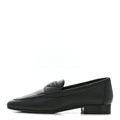 Lambskin Womens Stitched CC Loafers 35 Black