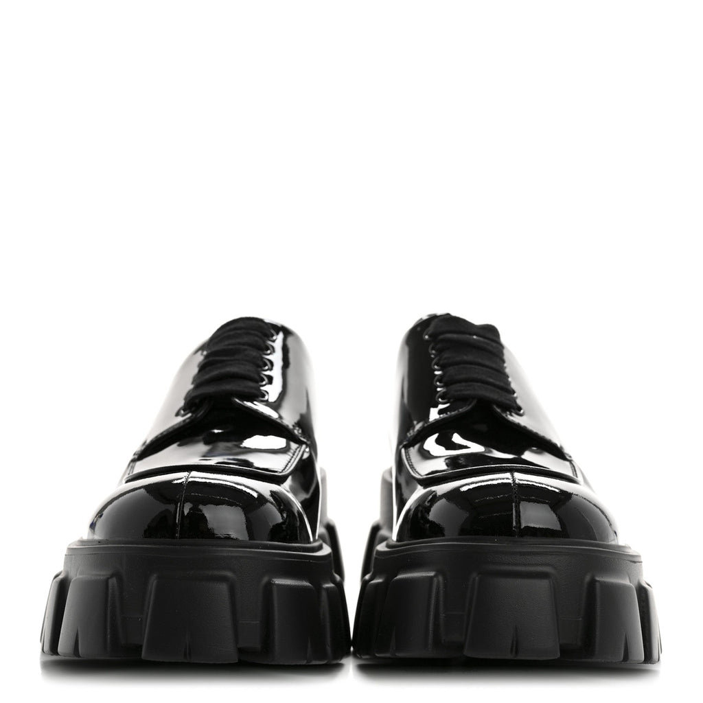 Prada Monolith 55mm Derby Loafers 8 Black